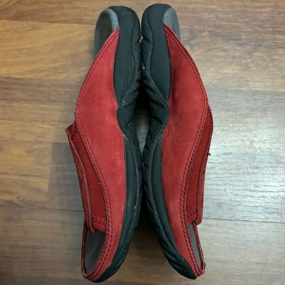 Merrell Treviso Red Slides Suede Leather Slip On Sandals Size 5 - Picture 5 of 8